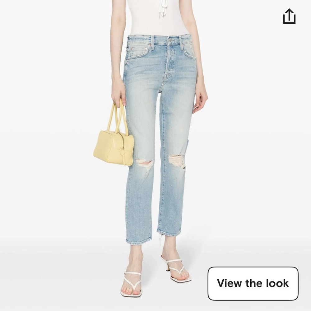MOTHER mid-rise distressed jeans